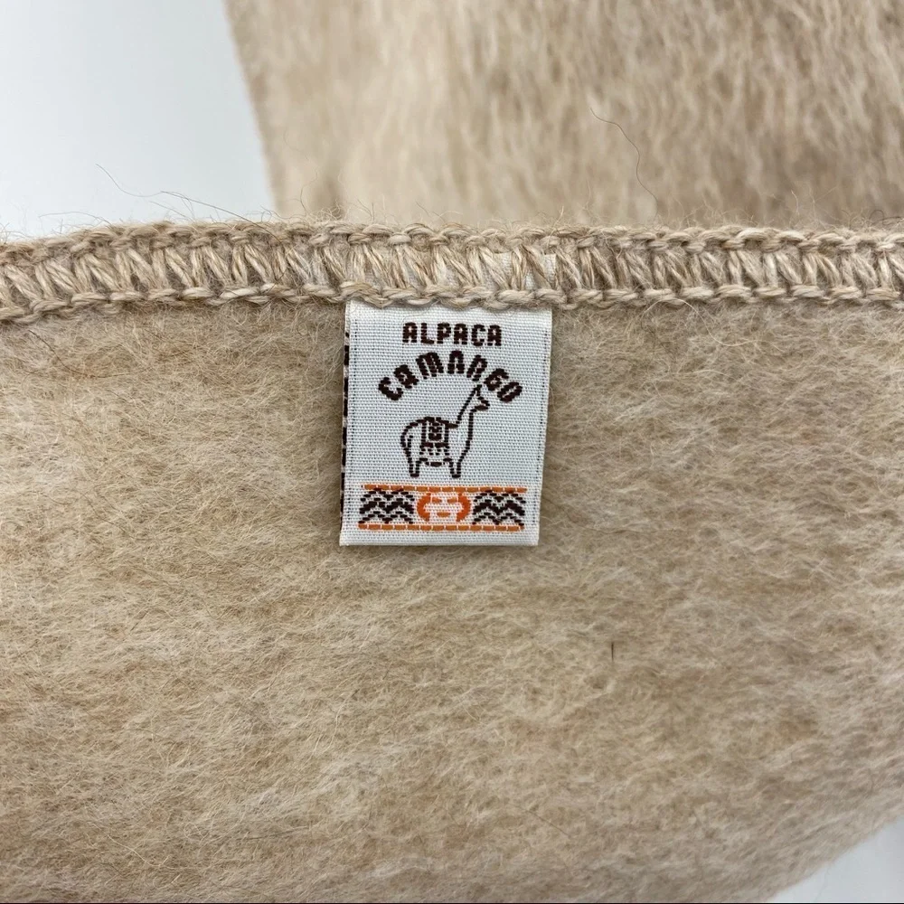 Alpaca Camaro Beige Scarf 74x9‎